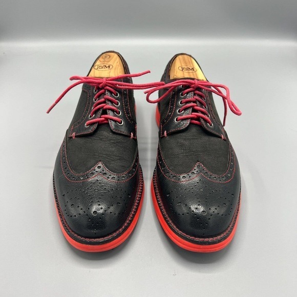 Donald J Pliner Mens Oxford Wingtip EVEB Black shoes size 7.5 M - Picture 1 of 12